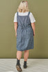 Image 4 of Linen apron dress has a square neckline & two front pockets Luka from Baltic Linen